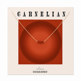 July Birthstone Three Gem Necklace with Carnelian