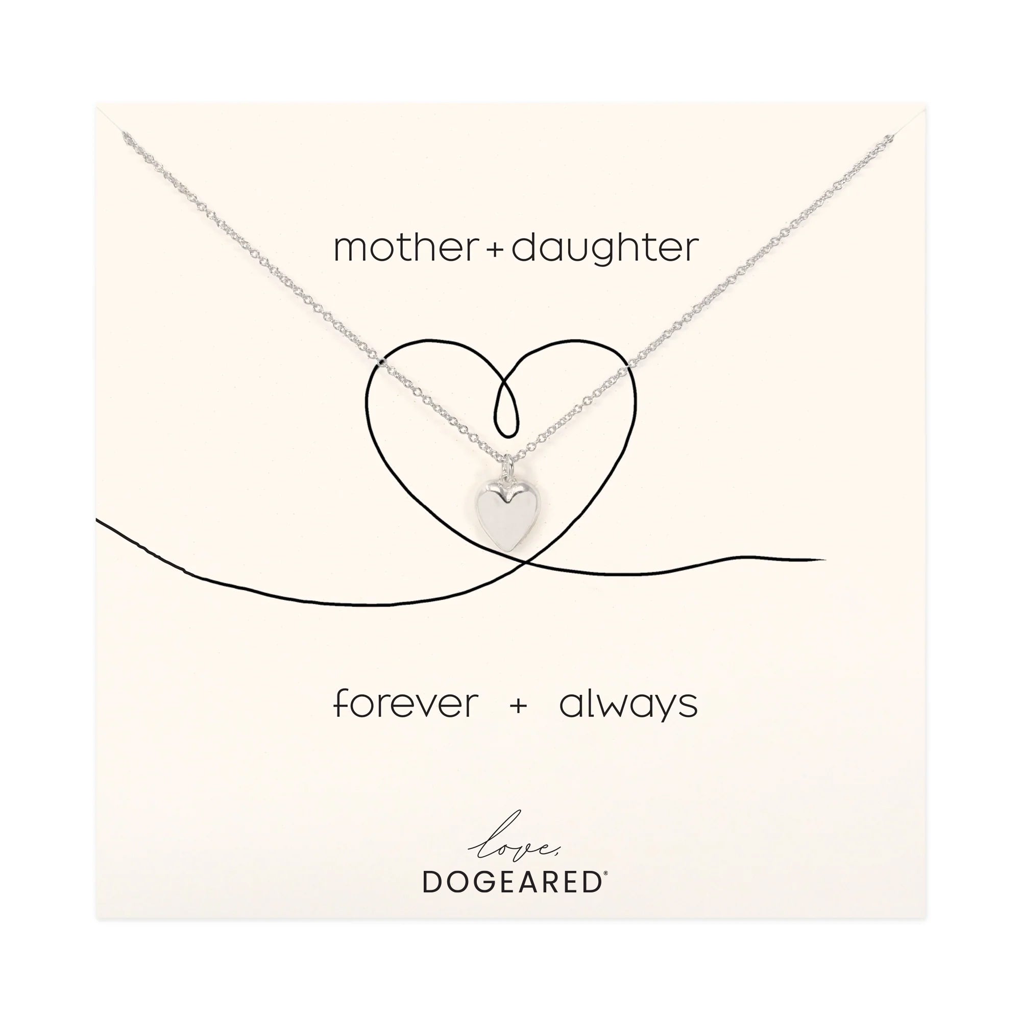 Mother Daughter Bar Heart Necklace Set - Rose Gold — Carrie Saxl Studio