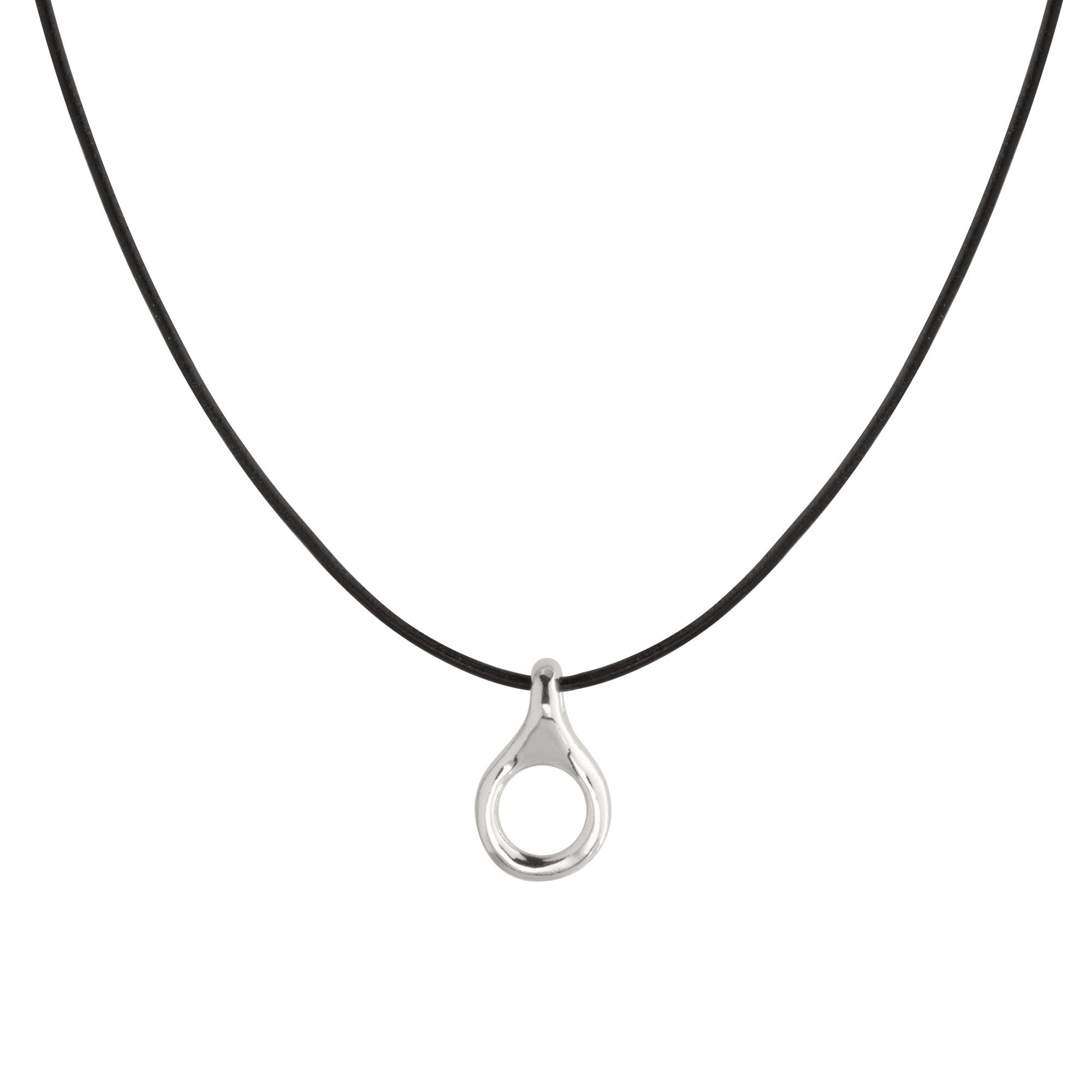 Retro Disco Pendant on Leather Cord
