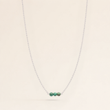 December Birthstone Three Gem Necklace with Turquoise