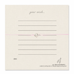 Back of pink pearl wish card