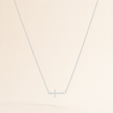Faith Sideways Cross Necklace