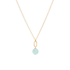 March Birthstone Aquamarine Necklace