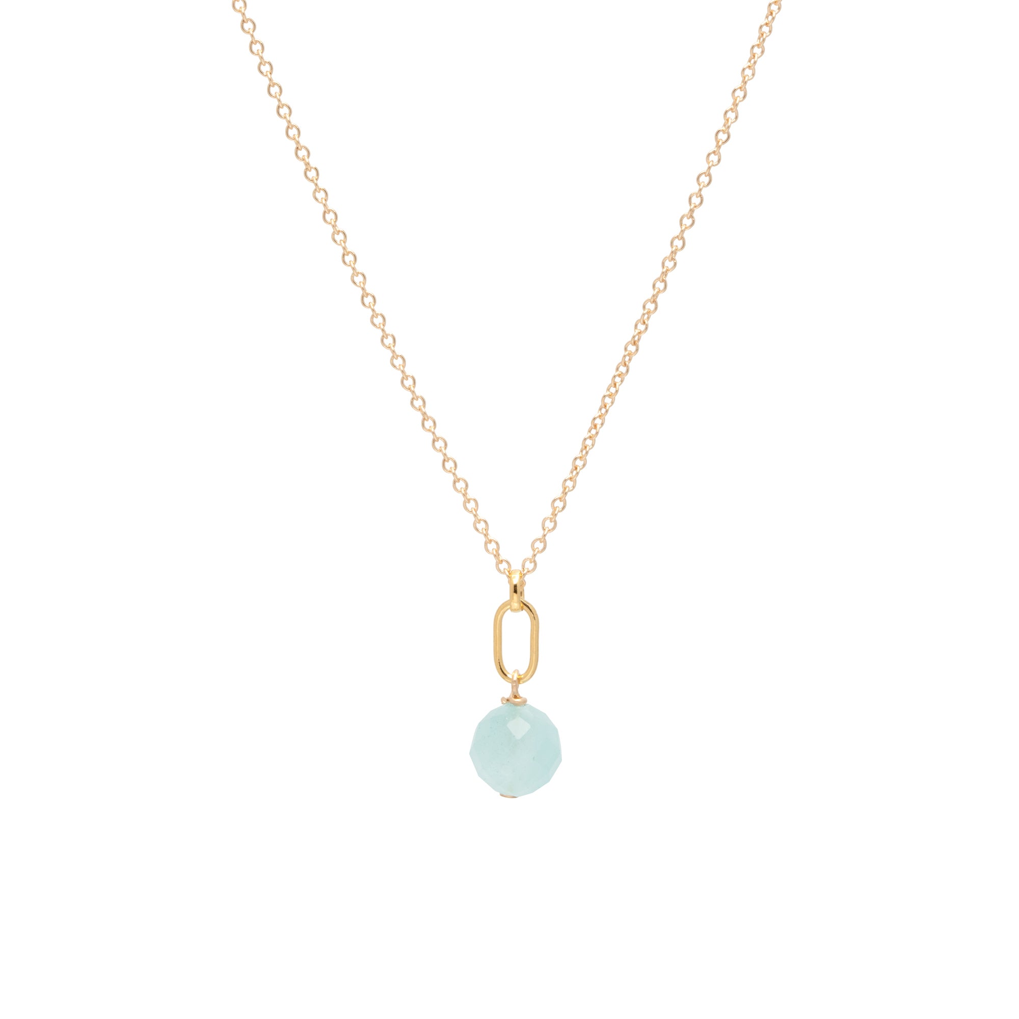 March Birthstone Aquamarine Necklace