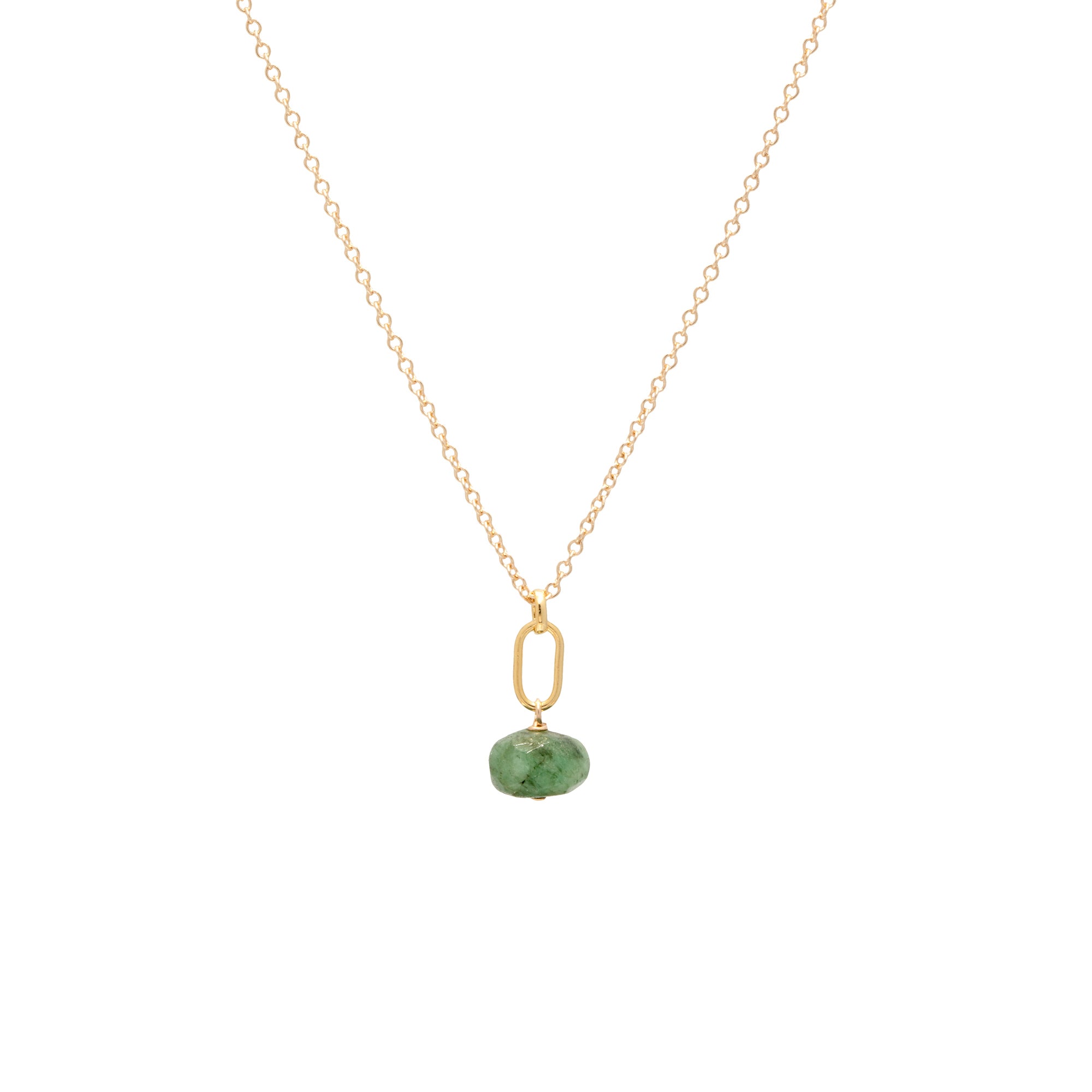 May Birthstone Emerald Necklace