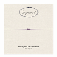 February Birthstone Wish Necklace – Gold Filled – amethyst birthstone on wish card