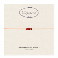 July Birthstone Wish Necklace – Gold Filled – carnelian birthstone on wish card