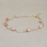 October Pink Opal Birthstone Bracelet
