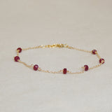 July Ruby Birthstone Bracelet