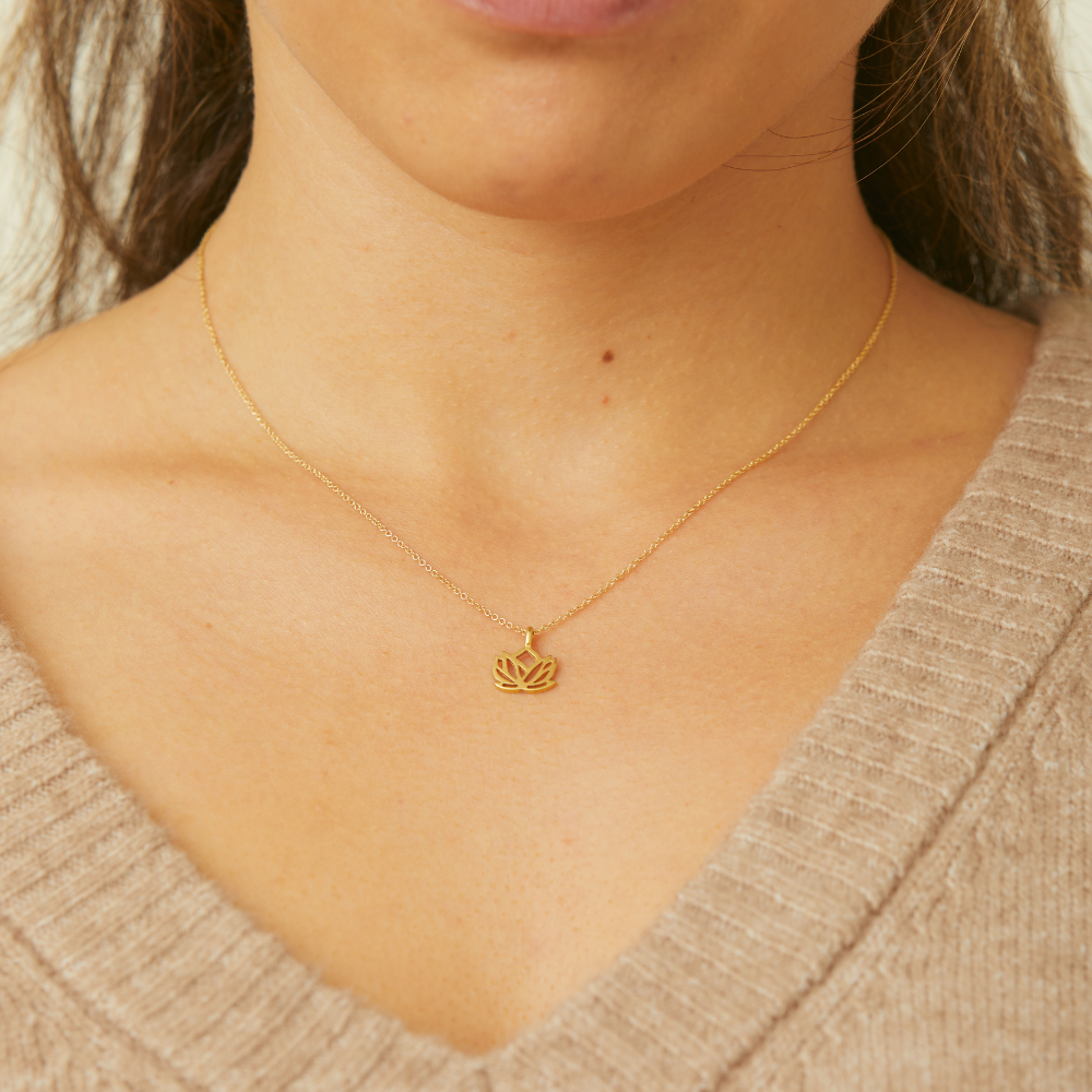 Gold Lotus Necklace