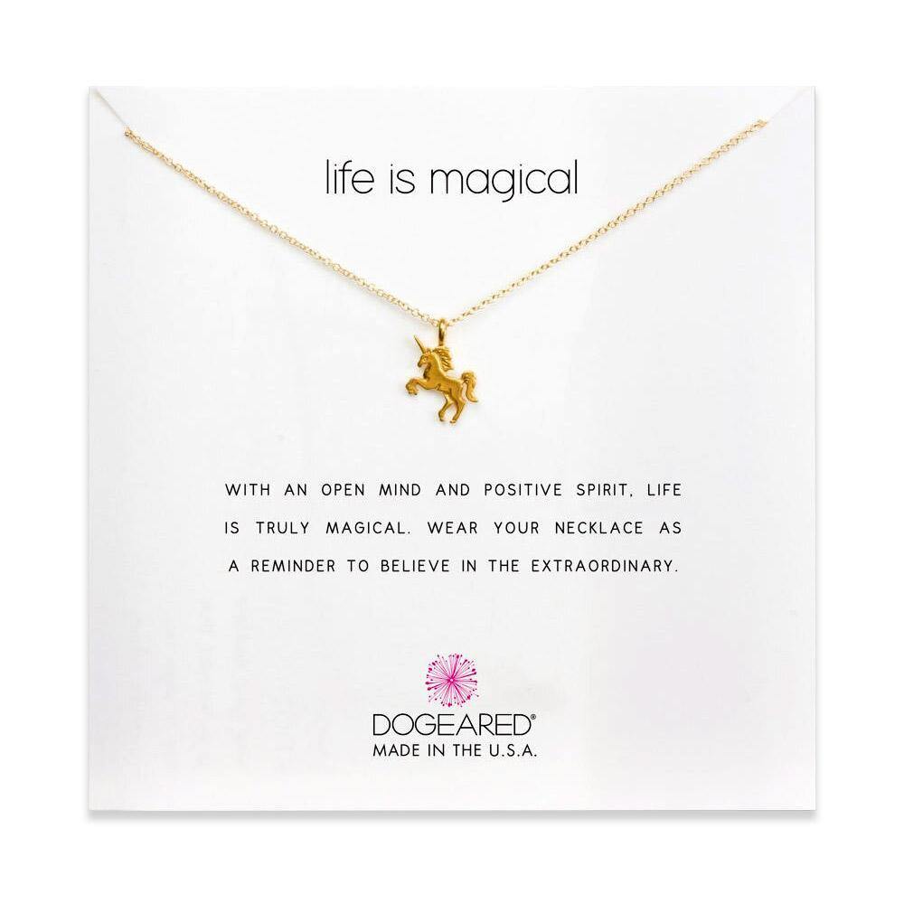 life is magical unicorn necklace