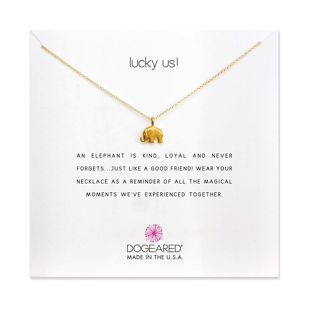 lucky us! necklace, gold dipped