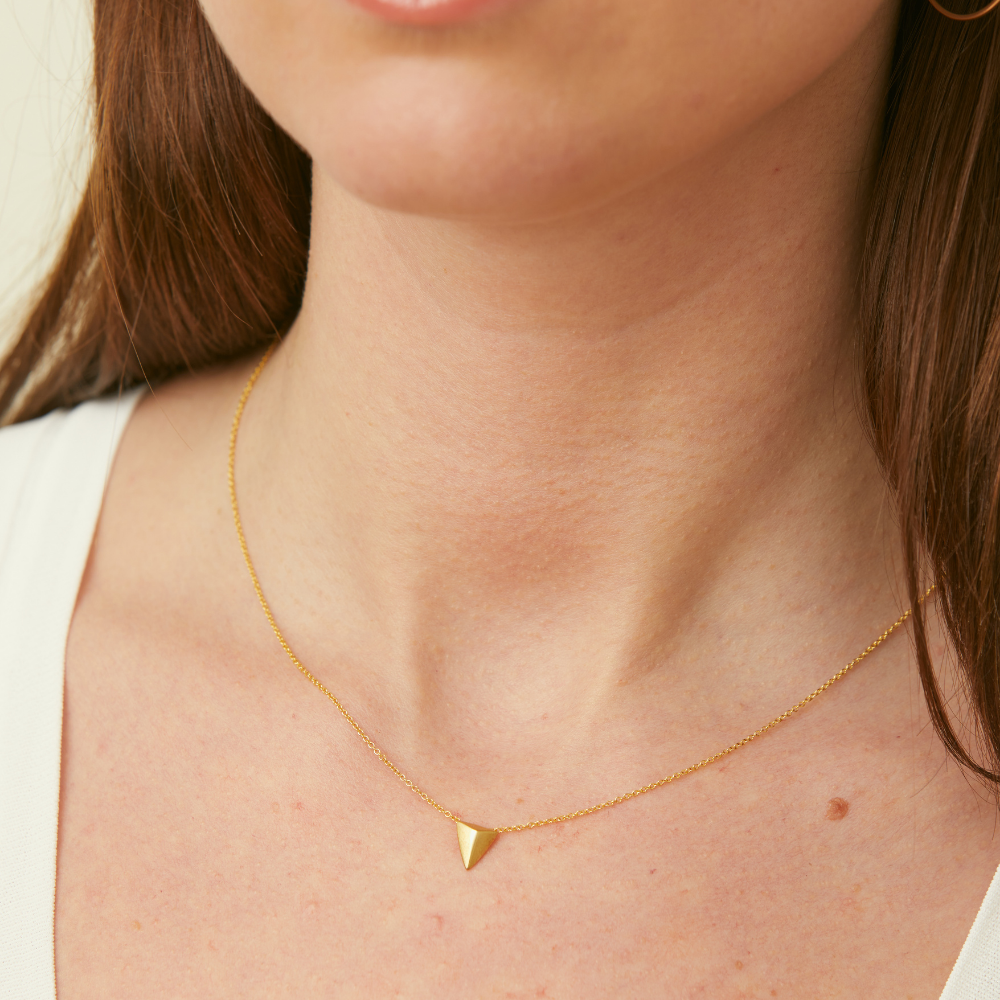 You Are Mighty Pyramid Charm Necklace Dogeared