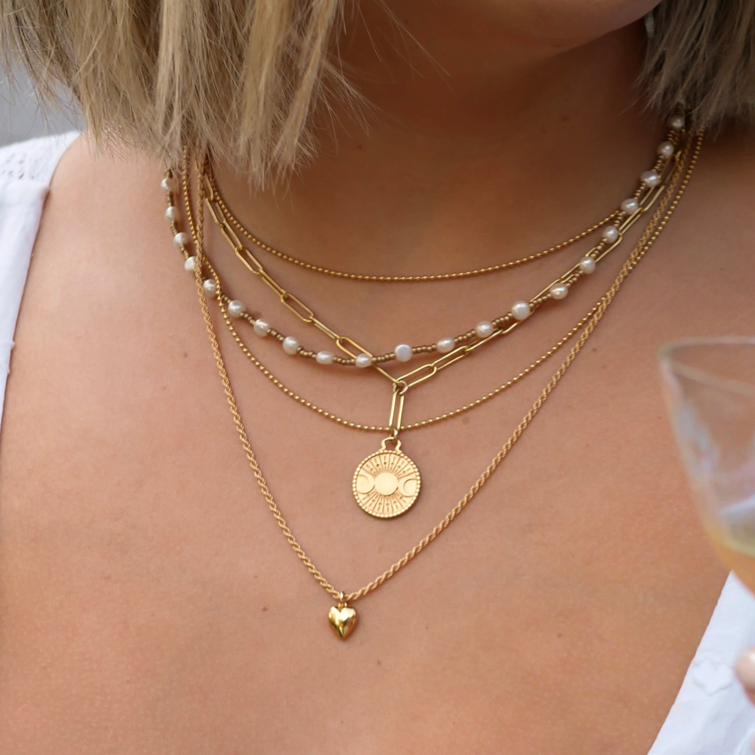 Dogeared sales moon necklace