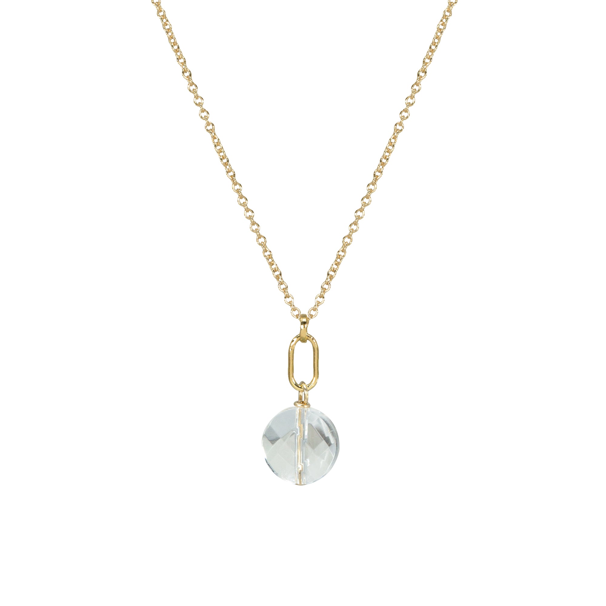 April Birthstone Clear Quartz Necklace
