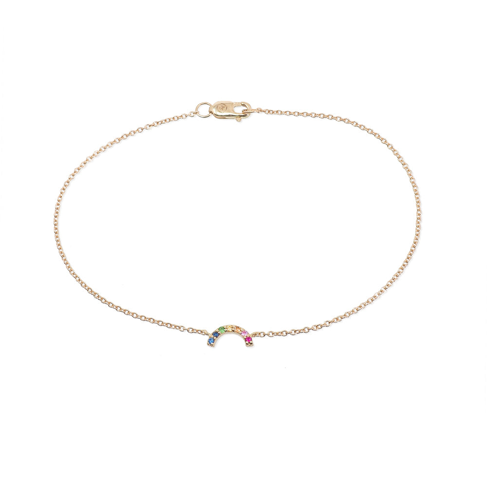 rainbow gem 14KT gold bracelet