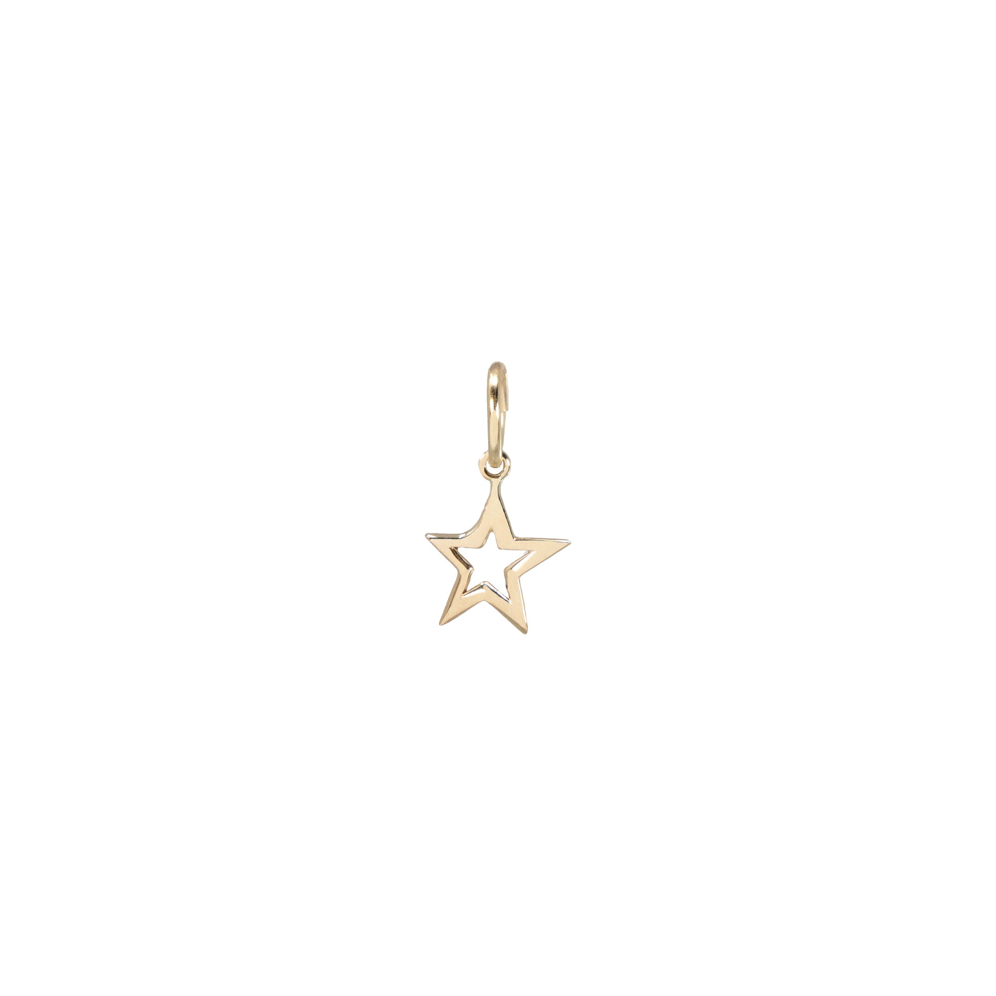open star 14KT gold charm