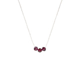January Birthstone Make A Wish Necklace with Faceted Garnets