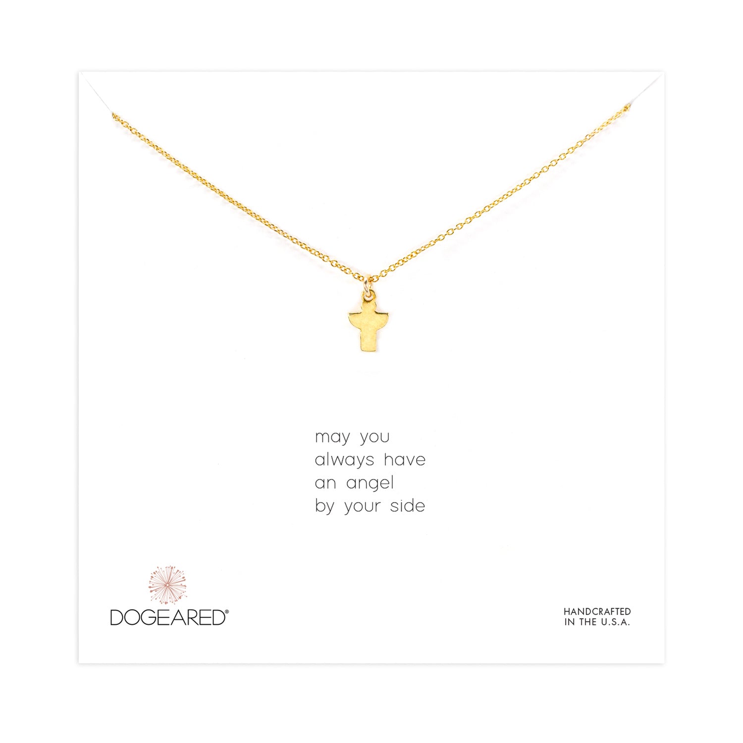 may you always have an angel by your side tiny angel necklace