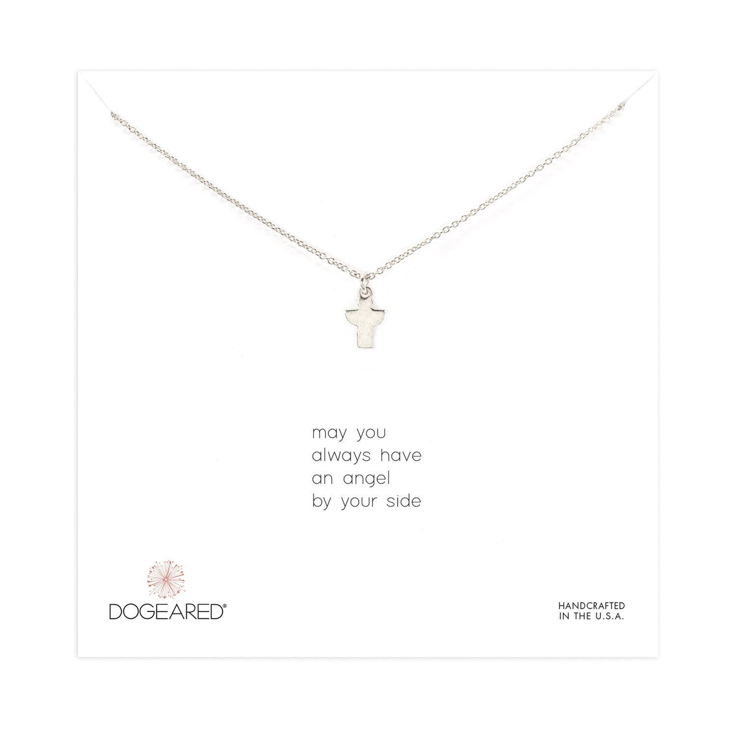 may you always have an angel by your side tiny angel necklace