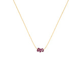 July Birthstone Make A Wish Necklace with Faceted Rubies