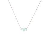 March Birthstone Make A Wish Necklace with Aquamarine