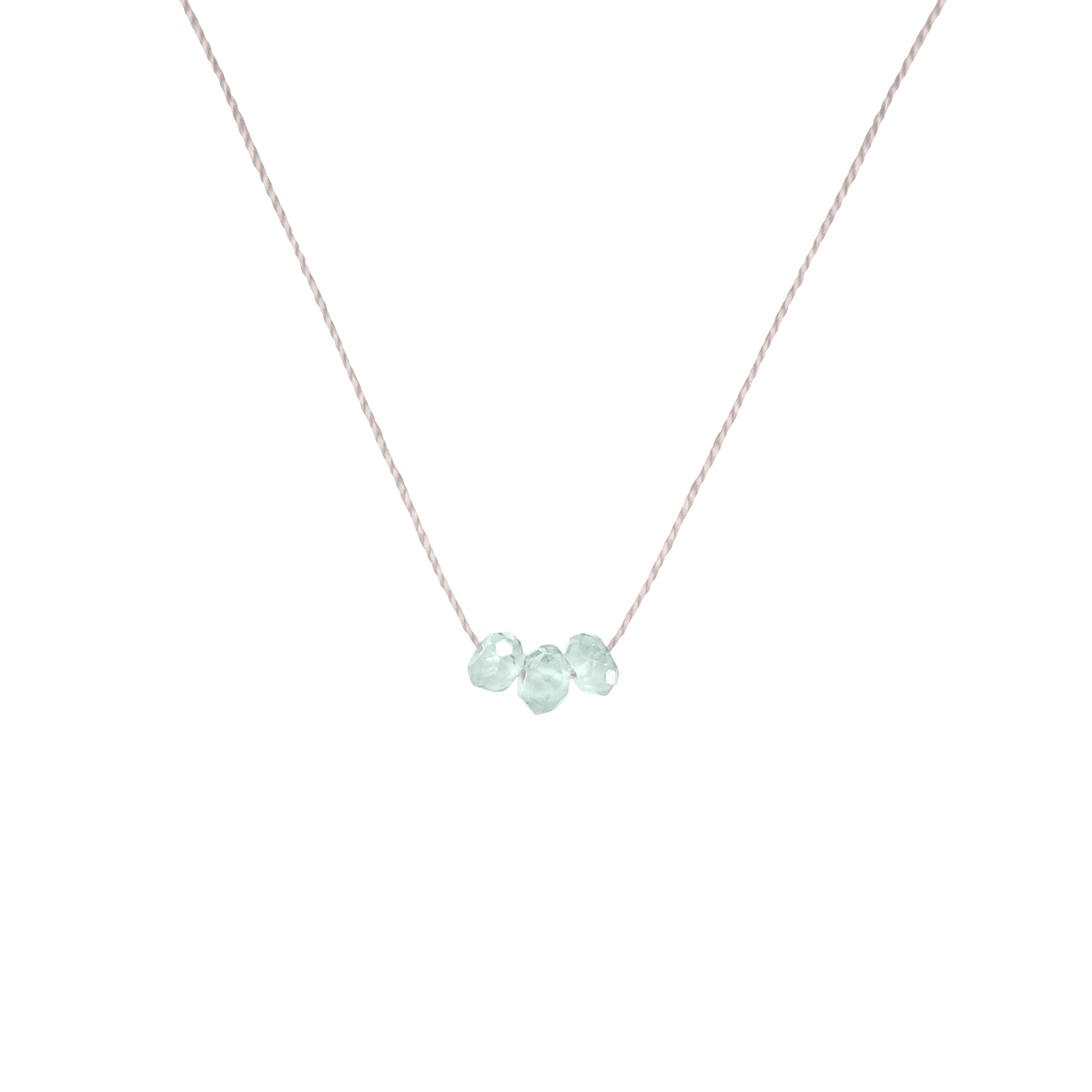 Make a Wish March Birthstone Necklace
