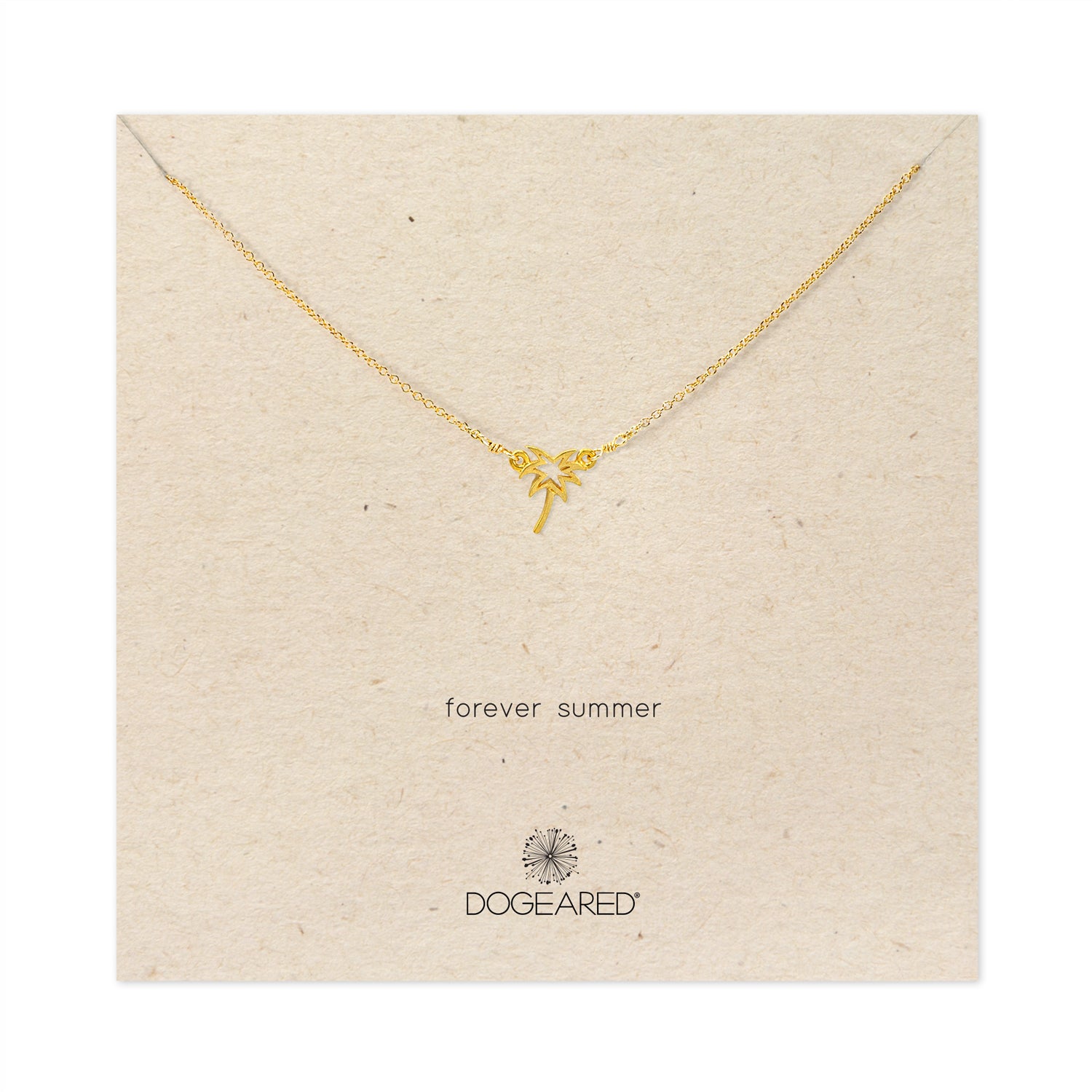 forever summer centered palm tree necklace