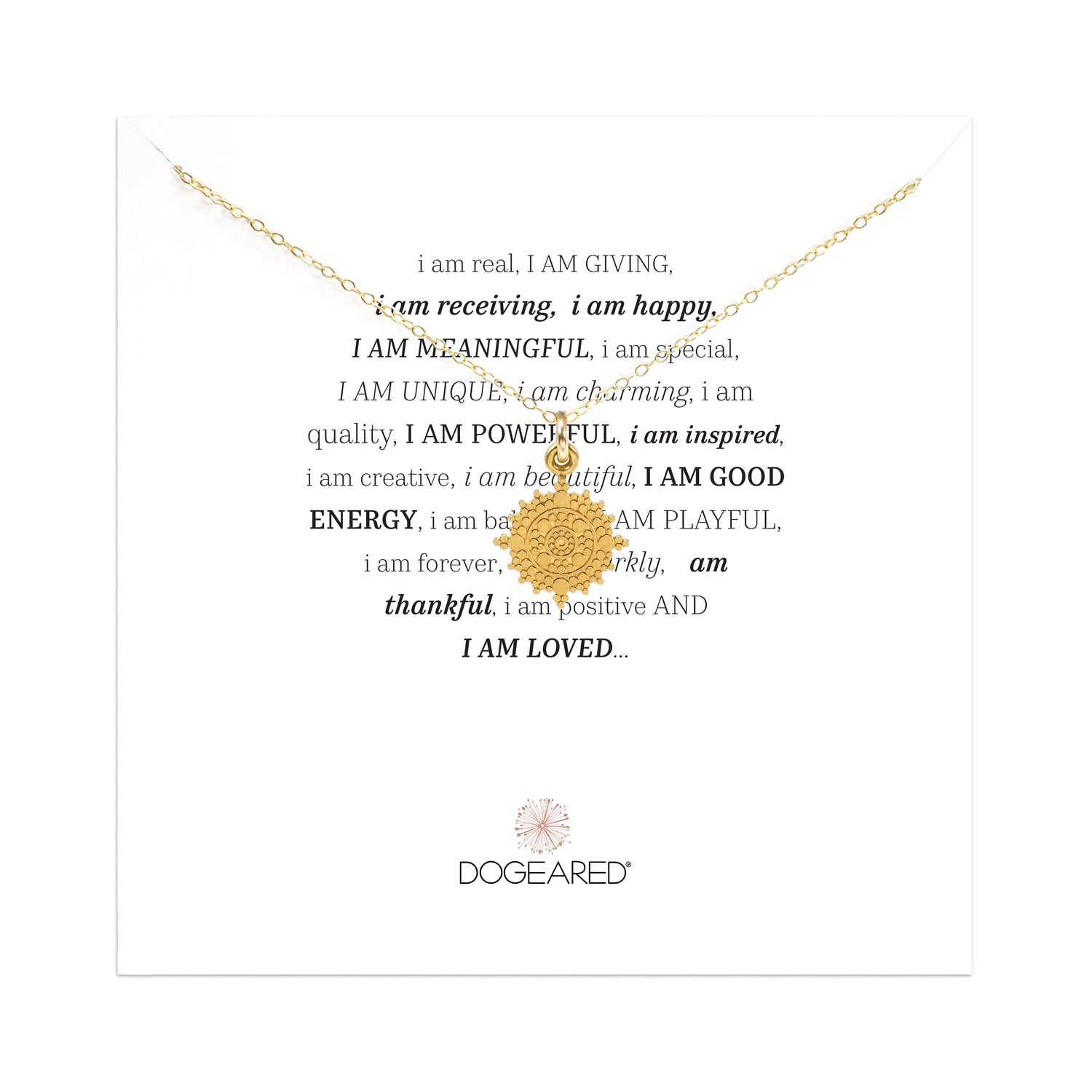 i am...four directions small mandala necklace