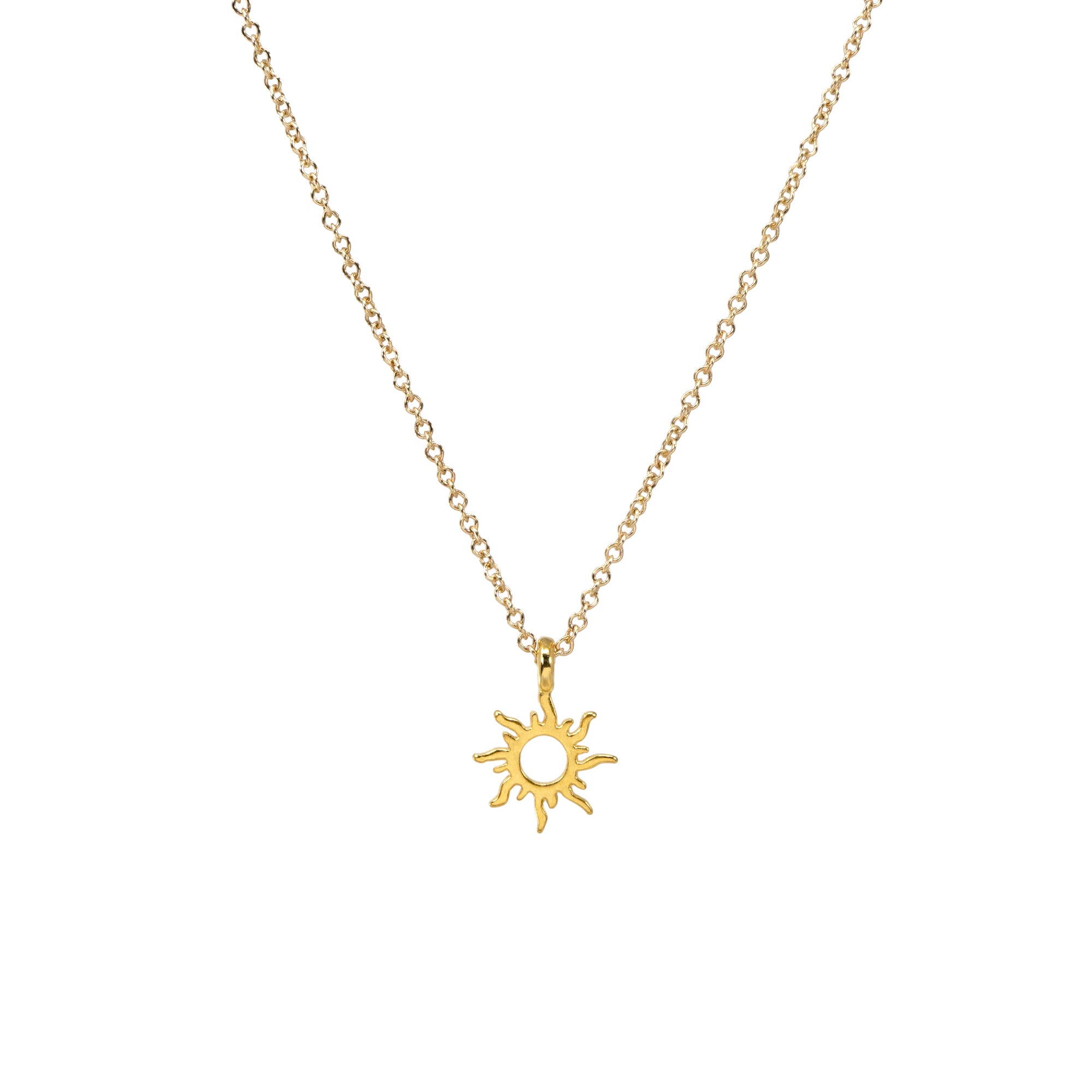 modern good vibes only sun necklace
