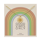 Modern Good Vibes Only Starburst Medallion Necklace