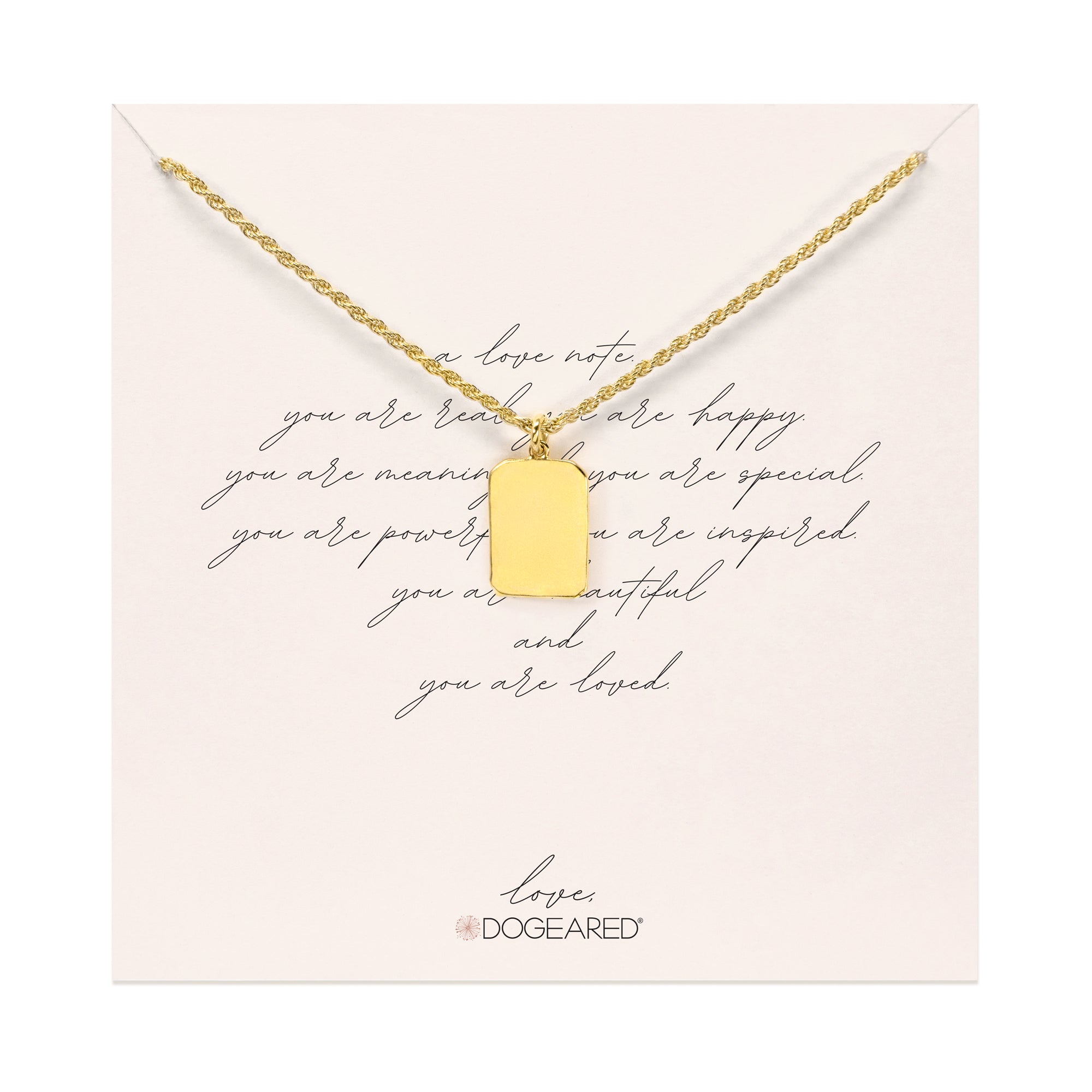 love letter tablet necklace