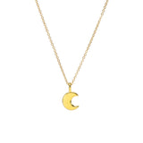 Modern New Beginnings Moon Pendant Necklace