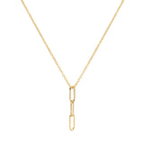 Modern Three wishes Linked Rings Necklace