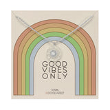 Modern Good Vibes Only Starburst Medallion Necklace