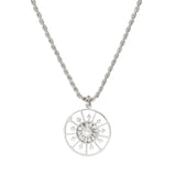 Modern Good Vibes Only Starburst Medallion Necklace