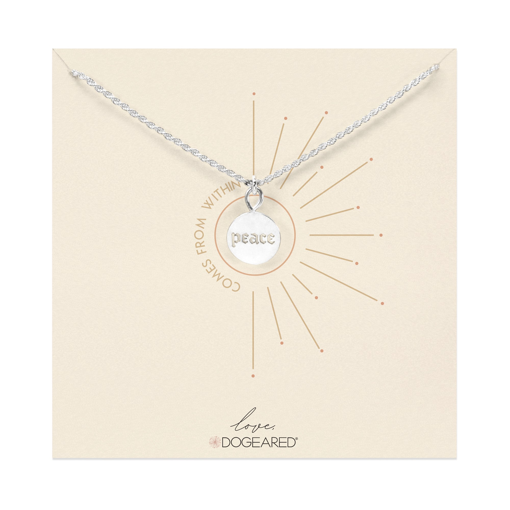 comes from within gothic peace necklace