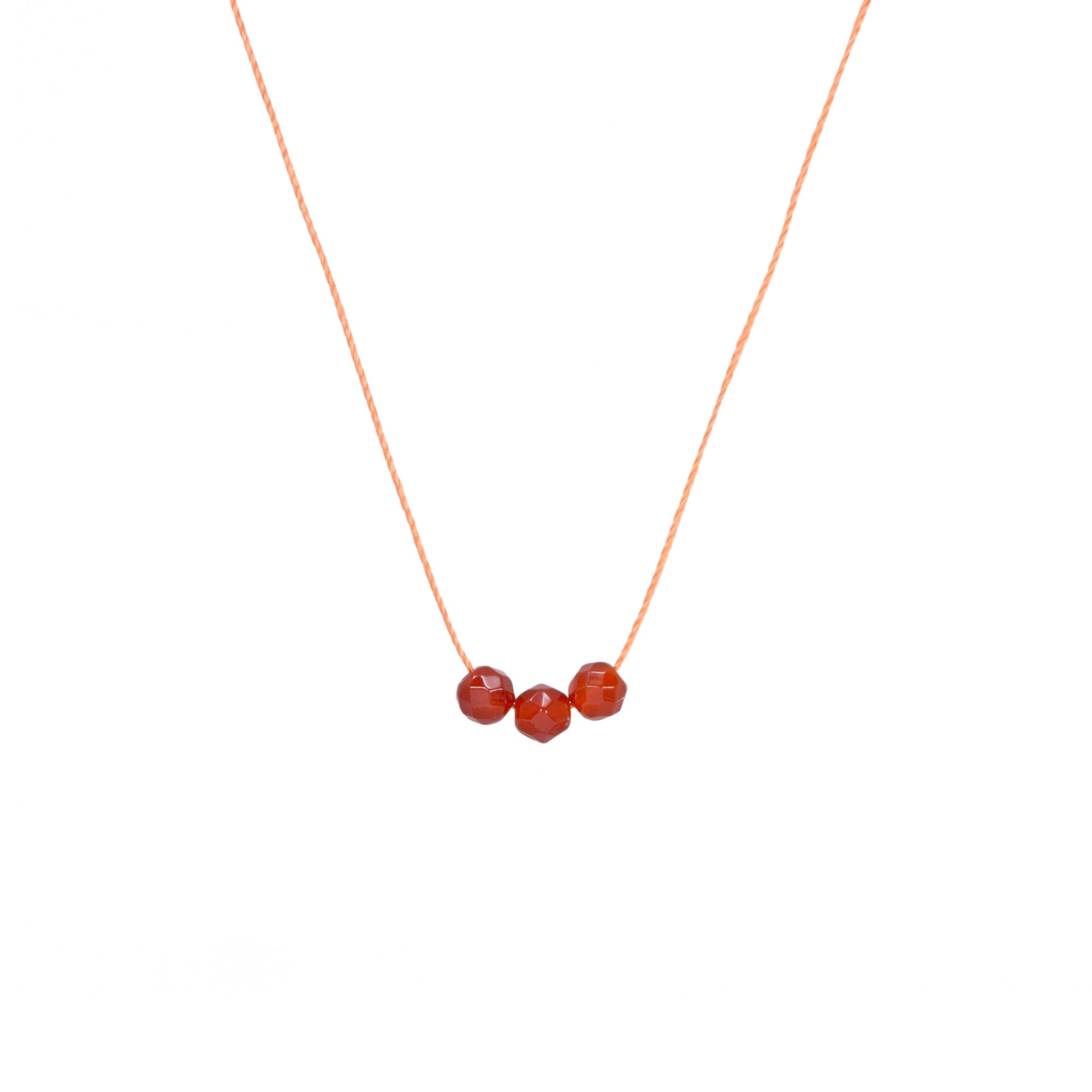 make a wish necklace with carnelian gems