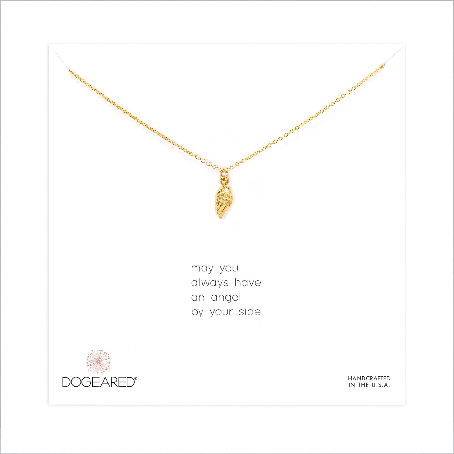 may you always have an angel by your side small angel wing necklace
