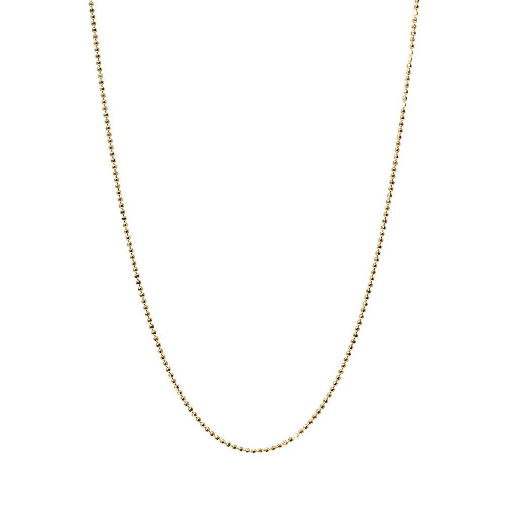 faceted ball chain necklace 24"